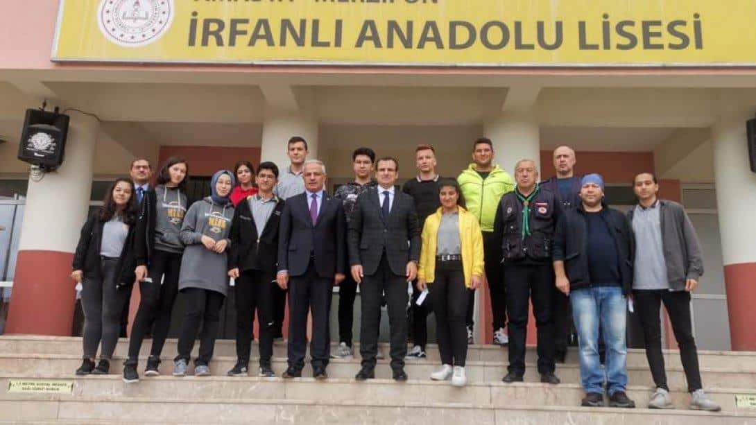 Kaymakam Sayın Ali GÜLDOĞAN'ın  İrfanlı Anadolu Lisesi Ziyareti.
