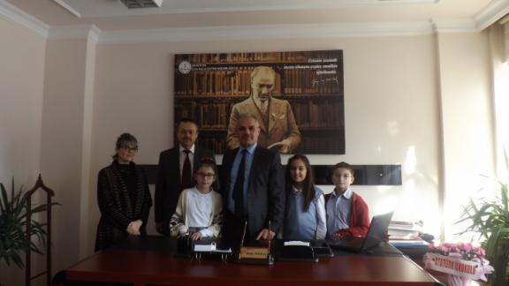 Mehmetçik İlkokulundan İlçe Milli Eğitim Müdürü´ne Ziyaret